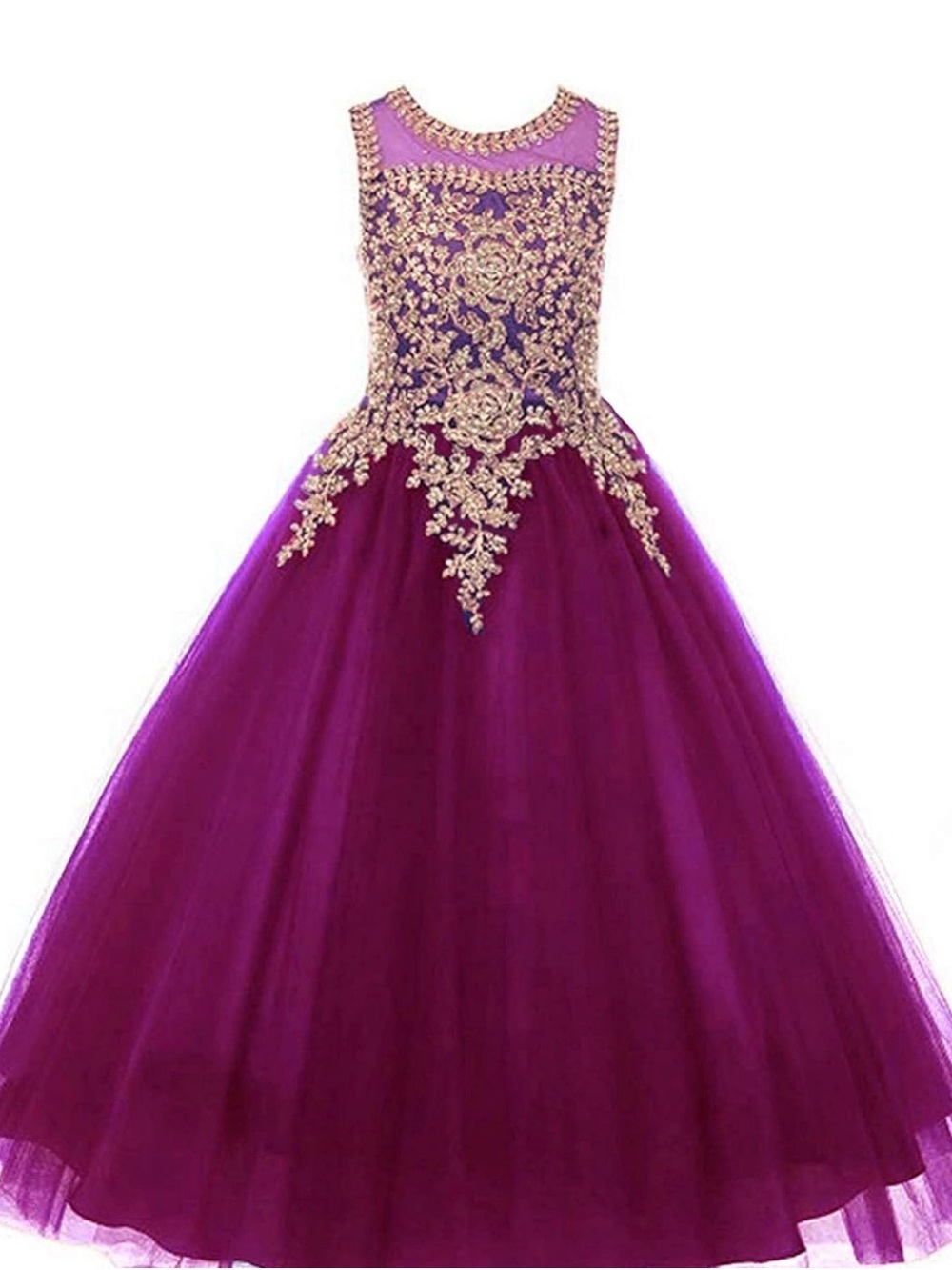 Girls Pageant/Formal Dress - Purple Size 6-7 — Corset Back, Beautiful Gown